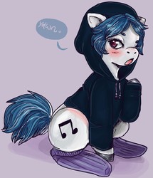 Size: 2378x2761 | Tagged: safe, artist:superlucky13, dj pon-3, vinyl scratch, g4, clothes, female, hoodie, solo