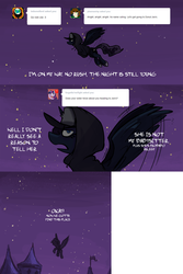 Size: 1021x1533 | Tagged: safe, artist:herny, princess luna, luna-afterdark, g4, clothes, female, flying, hat, hoodie, solo, tumblr