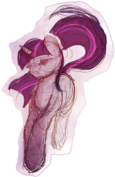 Size: 449x693 | Tagged: safe, artist:cosmicunicorn, twilight sparkle, g4, female, solo, traditional art