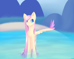 Size: 1280x1024 | Tagged: safe, artist:lairai, fluttershy, butterfly, g4, female, solo, wet mane