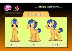 Size: 1001x713 | Tagged: safe, artist:flamingo1986, flash sentry, pegasus, pony, g4, doublerainboom.com, front, male, profile, smiling, solo, stallion