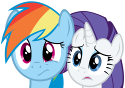 Size: 6400x4500 | Tagged: safe, artist:mrlolcats17, rainbow dash, rarity, g4, absurd resolution, simple background, transparent background, vector