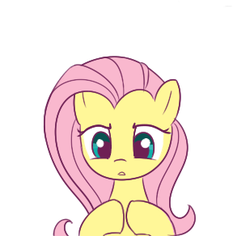 Size: 309x292 | Tagged: safe, artist:lance, fluttershy, pegasus, pony, g4, :o, cute, female, hooves together, shyabetes, simple background, solo, white background