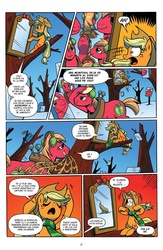 Size: 1040x1600 | Tagged: safe, idw, official comic, applejack, big macintosh, earth pony, pony, g4, spoiler:comic, male, spanish, stallion, translation