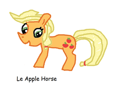 Size: 802x610 | Tagged: artist needed, safe, applejack, g4, comic sans, female, le, simple background, solo, stylistic suck, text, tumblr