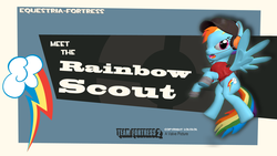 Size: 1920x1080 | Tagged: safe, artist:gonzalolog, rainbow dash, g4, 3d, crossover, female, gmod, scout (tf2), solo, team fortress 2