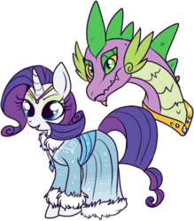 Size: 420x479 | Tagged: safe, artist:lulubell, rarity, spike, g4, female, male, older, ship:sparity, shipping, simple background, straight, transparent background
