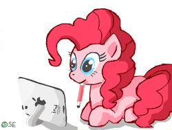 Size: 2048x1536 | Tagged: safe, artist:tierraverde, pinkie pie, g4, apple (company), female, ipad, solo