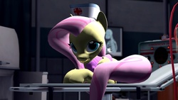 Size: 1366x768 | Tagged: safe, artist:legoguy9875, fluttershy, g4, 3d, female, gmod, nurse, solo