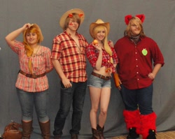 Size: 1280x1019 | Tagged: safe, applejack, big macintosh, human, g4, cosplay, irl, irl human, photo