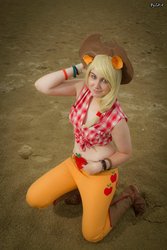 Size: 900x1349 | Tagged: safe, artist:blackbeebee, applejack, human, g4, cosplay, irl, irl human, photo, solo