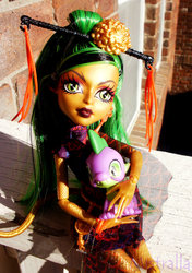 Size: 600x850 | Tagged: safe, artist:mistralla, spike, g4, crossover, doll, irl, jinafire long, monster high, photo, toy