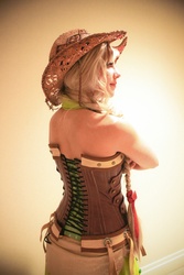 Size: 1280x1920 | Tagged: safe, artist:rose0fmay, applejack, human, g4, clothes, corset, cosplay, irl, irl human, photo, solo