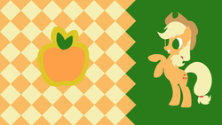 Size: 1920x1080 | Tagged: safe, artist:narflarg, applejack, g4, female, minimalist, rearing, solo, wallpaper