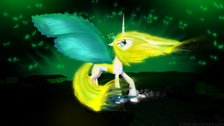 Size: 2560x1440 | Tagged: safe, artist:z-free, queen chrysalis, g4, alternate hairstyle, female, solo