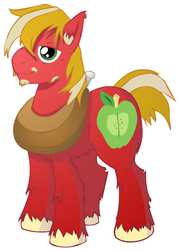 Size: 1788x2500 | Tagged: safe, artist:big-mac-a-brony, big macintosh, earth pony, pony, g4, beard, male, older, solo, stallion, unshorn fetlocks