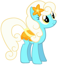 Size: 3500x4000 | Tagged: safe, artist:sirleandrea, serena, earth pony, pony, g4, background pony, clothes, female, flower, flower in hair, mare, saddle, simple background, skirt, solo, tack, transparent background, vector