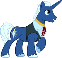 Size: 900x838 | Tagged: safe, artist:kishmond, blue moon (g4), pony, unicorn, g4, the best night ever, background pony, clothes, jacket, male, profile, raised hoof, simple background, solo, stallion, transparent background, vector