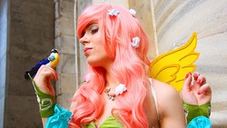 Size: 700x394 | Tagged: safe, artist:rose0fmay, fluttershy, human, g4, cosplay, irl, irl human, photo, solo