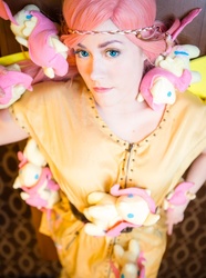 Size: 671x900 | Tagged: safe, artist:solo-dono, fluttershy, human, g4, cosplay, irl, irl human, photo, plushie, solo