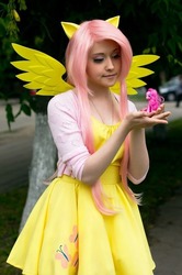 Size: 537x807 | Tagged: safe, artist:tink-ichigo, fluttershy, human, g4, cosplay, irl, irl human, photo, solo