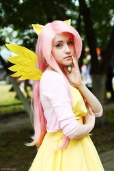 Size: 538x807 | Tagged: safe, artist:tink-ichigo, fluttershy, human, g4, cosplay, irl, irl human, photo, solo