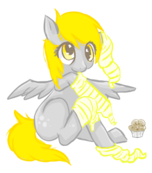 Size: 2611x2975 | Tagged: safe, artist:deerkitten, derpy hooves, pegasus, pony, g4, clothes, female, mare, socks, solo