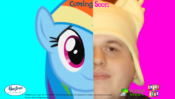 Size: 1920x1080 | Tagged: safe, rainbow dash, human, g4, brony, hasbro, hasbro studios, irl, irl human, photo, screenvision, seems legit, shout factory