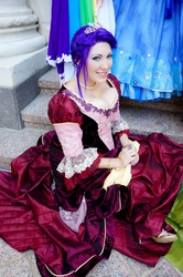 Size: 1276x1920 | Tagged: safe, artist:rose0fmay, rarity, human, g4, clothes, cosplay, dress, gala dress, irl, irl human, photo