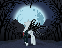 Size: 2500x1947 | Tagged: safe, artist:trinityinyang, slenderman, slendermane, slenderpony, solo, tentacles