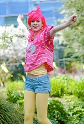 Size: 500x735 | Tagged: safe, artist:roboon, pinkie pie, human, g4, cosplay, irl, irl human, photo, solo