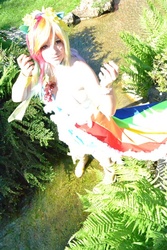 Size: 427x640 | Tagged: safe, rainbow dash, human, g4, cosplay, irl, irl human, photo, solo