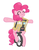 Size: 2113x2719 | Tagged: safe, artist:fribox, pinkie pie, g4, borderlands, claptrap, female, in-universe cosplay, solo, unicycle