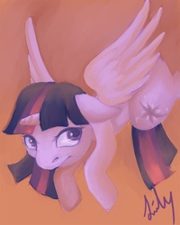 Size: 519x650 | Tagged: safe, artist:lilypaints, twilight sparkle, alicorn, pony, g4, female, mare, solo, twilight sparkle (alicorn)