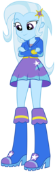Size: 3250x10000 | Tagged: safe, artist:floppychiptunes, trixie, human, equestria girls, g4, my little pony equestria girls, absurd resolution, boots, clothes, crossed arms, example, female, high heel boots, hoodie, jacket, legs, shirt, shoes, simple background, skirt, solo, transparent background, trixie wearing her boots, vector