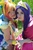 Size: 427x640 | Tagged: source needed, safe, rainbow dash, rarity, human, g4, clothes, cosplay, dokomi, dress, gala dress, irl, irl human, photo