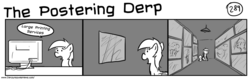 Size: 1280x404 | Tagged: safe, artist:tetrapony, derpy hooves, pegasus, pony, comic:the daily derp, g4, female, mare, the postering derp
