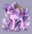 Size: 1181x1244 | Tagged: safe, artist:mi-eau, spike, twilight sparkle, crystal pony, dragon, pony, g4, crystal, crystal twilight, crystallized, dragons riding ponies, riding, sleeping, spike riding twilight, zzz