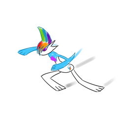 Size: 2000x2000 | Tagged: artist needed, safe, rainbow dash, gallade, g4, female, pokémon, solo