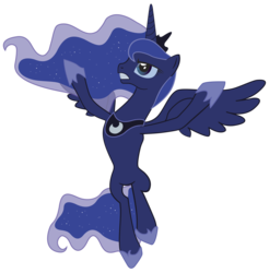 Size: 3500x3551 | Tagged: safe, artist:lomas3, princess luna, g4, female, high res, simple background, solo, transparent background, vector