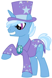 Size: 1600x2366 | Tagged: safe, artist:evilfrenzy, trixie, g4, grin, hat, rule 63, solo, top hat, tristan