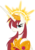 Size: 1145x1650 | Tagged: safe, artist:equestria-prevails, oc, oc only, oc:fausticorn, alicorn, pony, armor, female, frown, glare, god empress of ponykind, god-emperor of mankind, lauren faust, looking at you, mare, ponified, portrait, queen, serious, simple background, solo, transparent background, upset, vector, warhammer (game), warhammer 40k