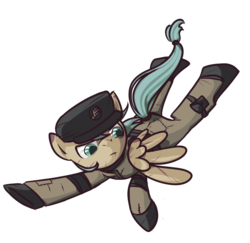 Size: 900x875 | Tagged: safe, artist:inlucidreverie, oc, oc only, pegasus, pony, fallout equestria, clothes, simple background, solo, transparent background