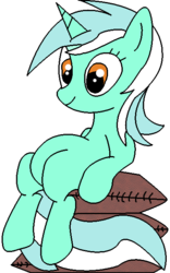 Size: 400x640 | Tagged: safe, artist:youwillneverkno, lyra heartstrings, pony, unicorn, g4, female, mare, pillow, simple background, sitting, sitting lyra, solo, transparent background