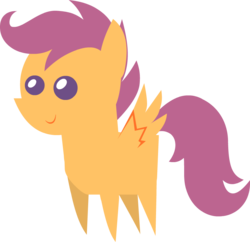 Size: 862x833 | Tagged: safe, artist:minipones, scootaloo, g4, female, pointy ponies, simple background, solo, transparent background, vector