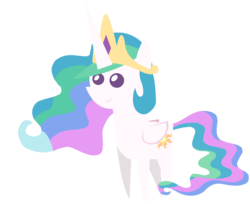 Size: 2091x1706 | Tagged: safe, artist:minipones, princess celestia, alicorn, pony, g4, female, mare, pointy ponies, simple background, smiling, solo, transparent background