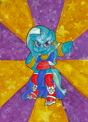 Size: 652x902 | Tagged: safe, artist:coggler, trixie, pony, g4, bipedal, clothes, female, solo