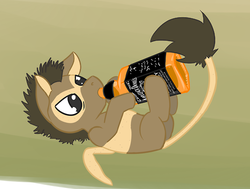 Size: 500x378 | Tagged: safe, artist:an everfree rat, oc, oc only, oc:marble patches, pegasus, pony, alcohol, applejack daniel's, bottle, colt, drinking, everfree rat, male, mange, solo, underaged drinking