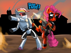 Size: 1280x960 | Tagged: safe, pinkie pie, g4, ask-pinkie-pool, clothes, cosplay, costume, deadpool, marvel, pinkiepool, r-dash 5000