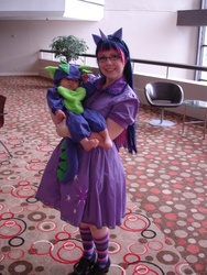 Size: 768x1024 | Tagged: safe, spike, twilight sparkle, human, g4, cosplay, irl, irl human, photo